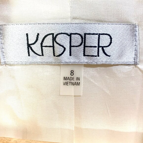 Womens Classic Textured Cream Blazer 8 Diamond Quilted Open Front 3/4 Sleeves - Picture 8 of 10